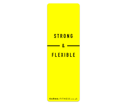 'STRONG & FLEXIBLE' Thick Exercise Workout Mat - Yoga Width
