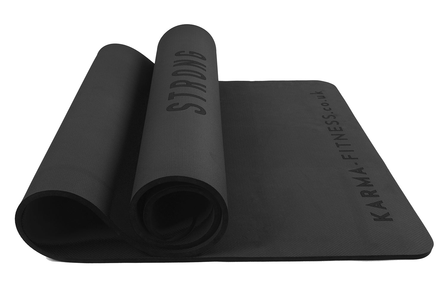 Thick black exercise mat