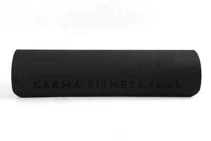 Wide black exercise mat