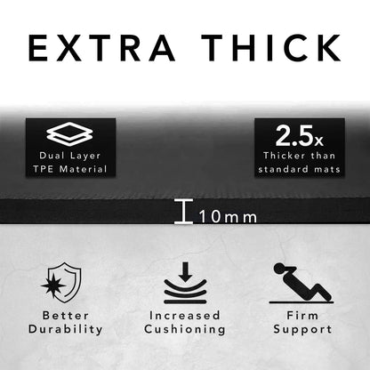 Large Exercise Mat - Extra Wide & Thick Yoga Mat