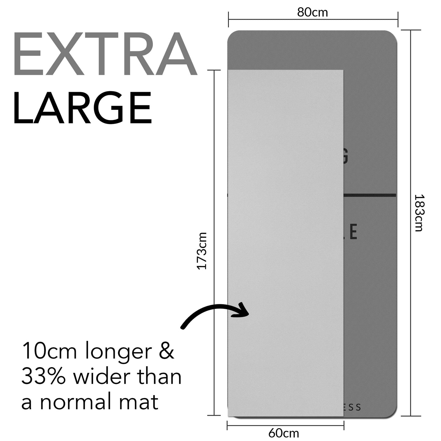 Large Exercise Mat - Extra Wide & Thick Yoga Mat