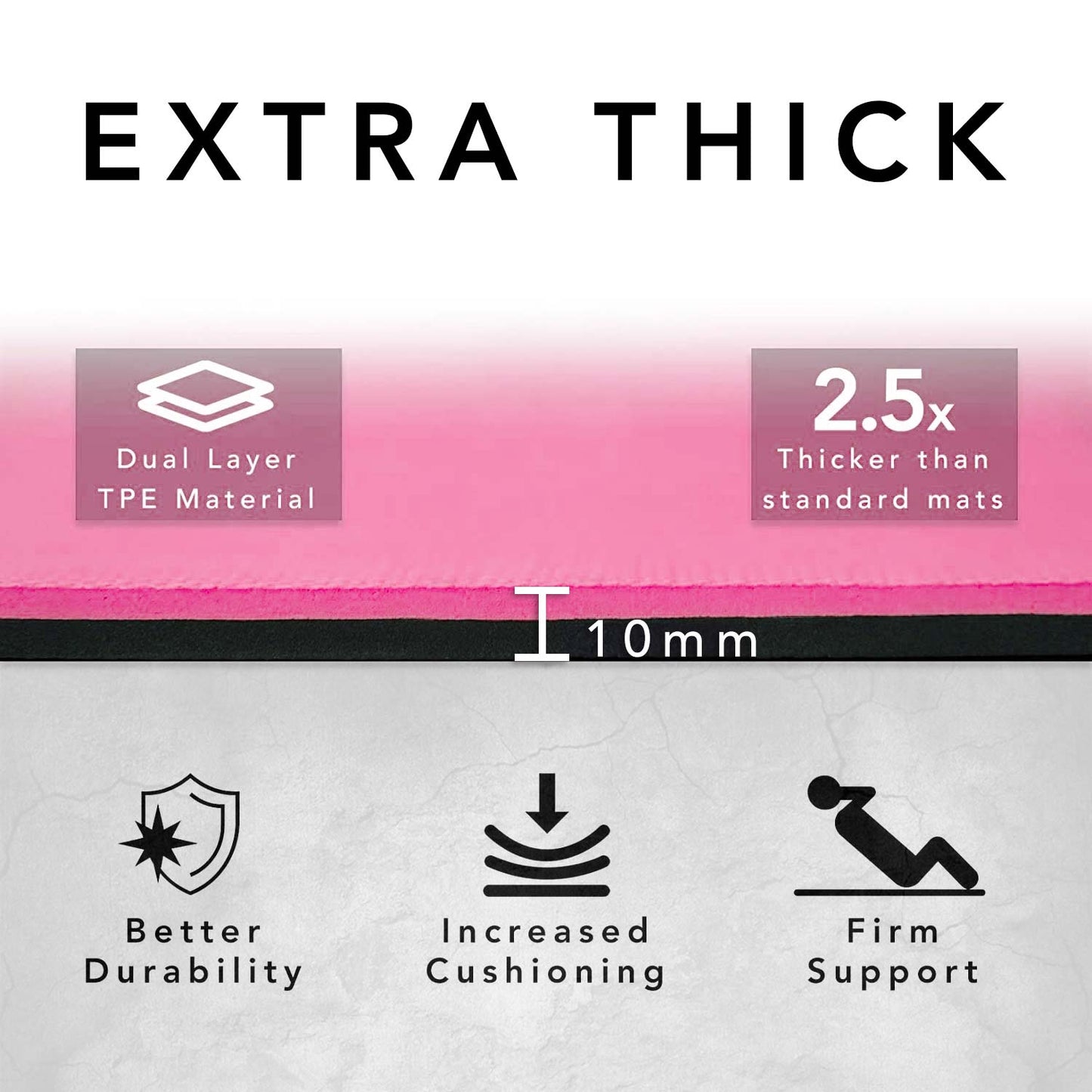 Large Exercise Mat - Extra Wide & Thick Yoga Mat