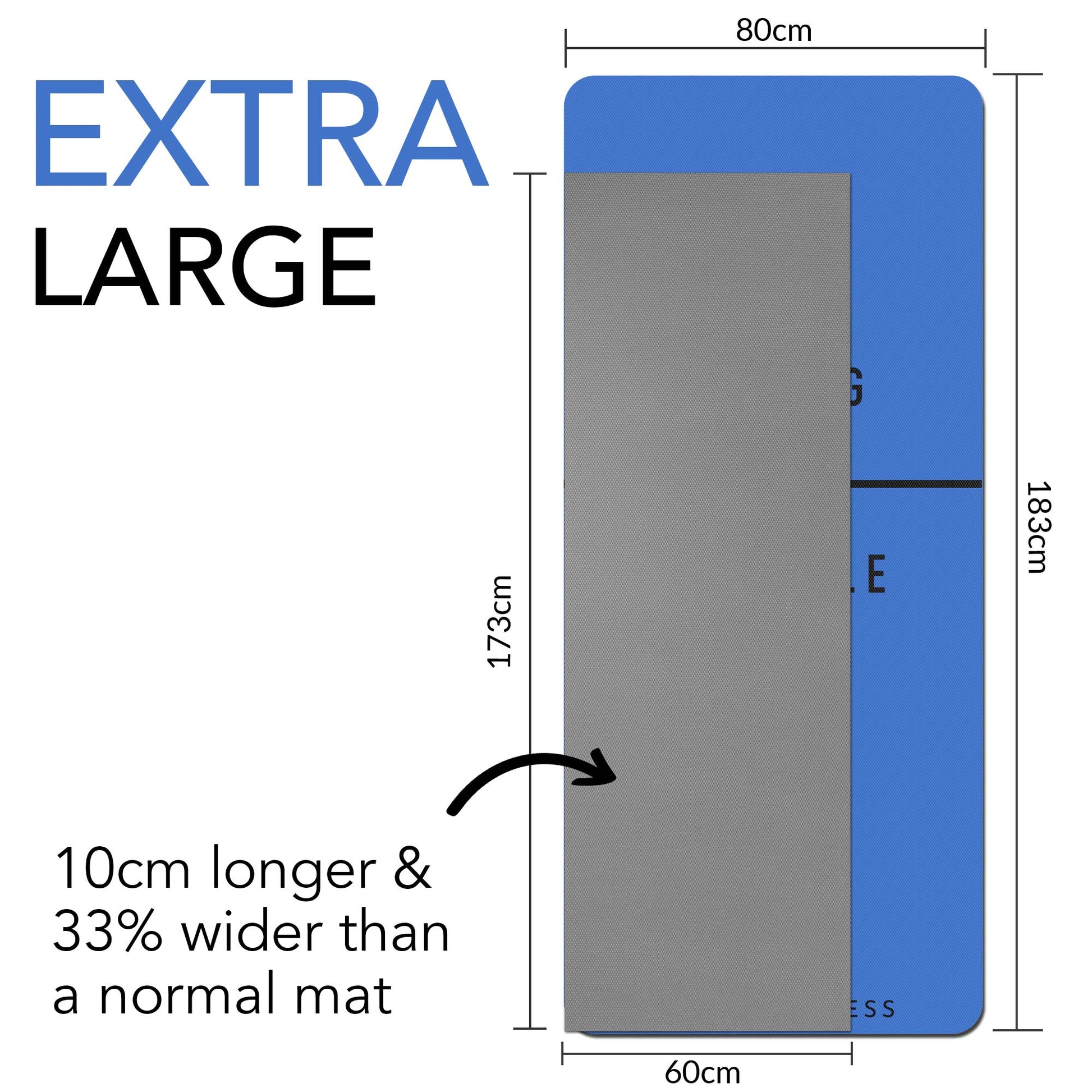 Large Exercise Mat - Extra Wide & Thick Yoga Mat - Karma - Fitness.co.uk