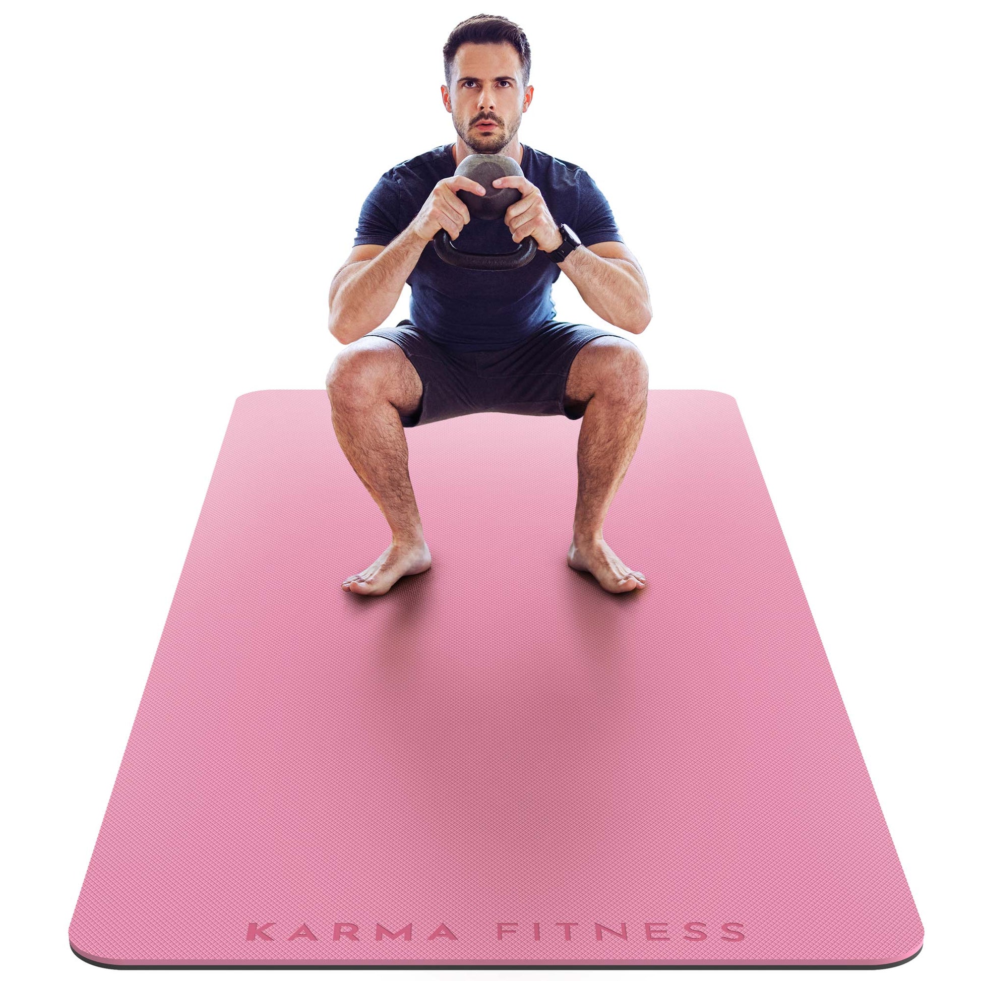 Large Exercise Mat - Extra Wide & Thick Yoga Mat - Karma - Fitness.co.uk