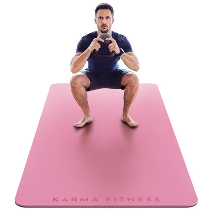 Large Exercise Mat - Extra Wide & Thick Yoga Mat - Karma - Fitness.co.uk