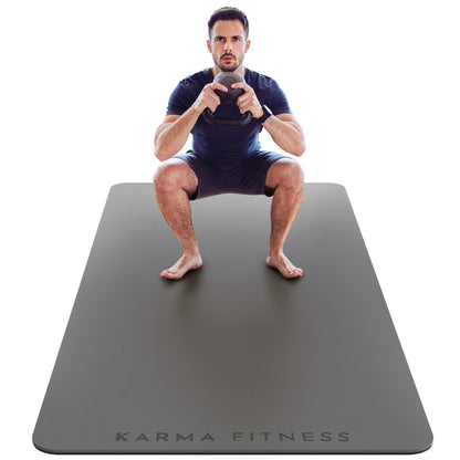 Large Exercise Mat - Extra Wide & Thick Yoga Mat - Karma - Fitness.co.uk