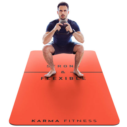 Large Exercise Mat - Extra Wide & Thick Yoga Mat - Karma - Fitness.co.uk