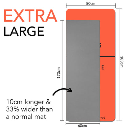 Large Exercise Mat - Extra Wide & Thick Yoga Mat - Karma - Fitness.co.uk