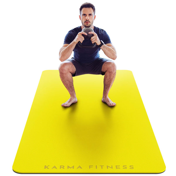 Large Exercise Mat - Extra Wide & Thick Yoga Mat - Karma - Fitness.co.uk