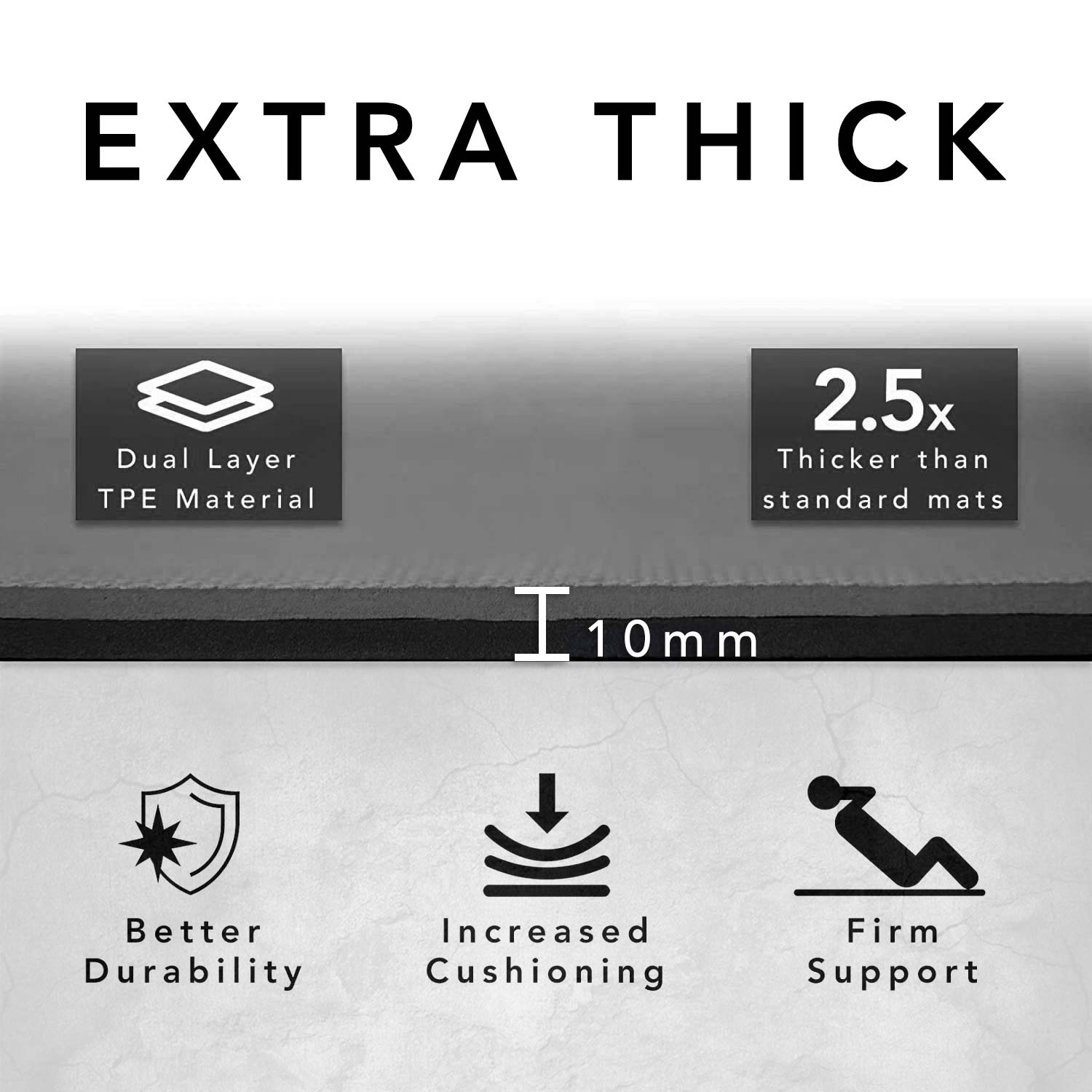 Large Exercise Mat - Extra Wide & Thick Yoga Mat - Karma - Fitness.co.uk