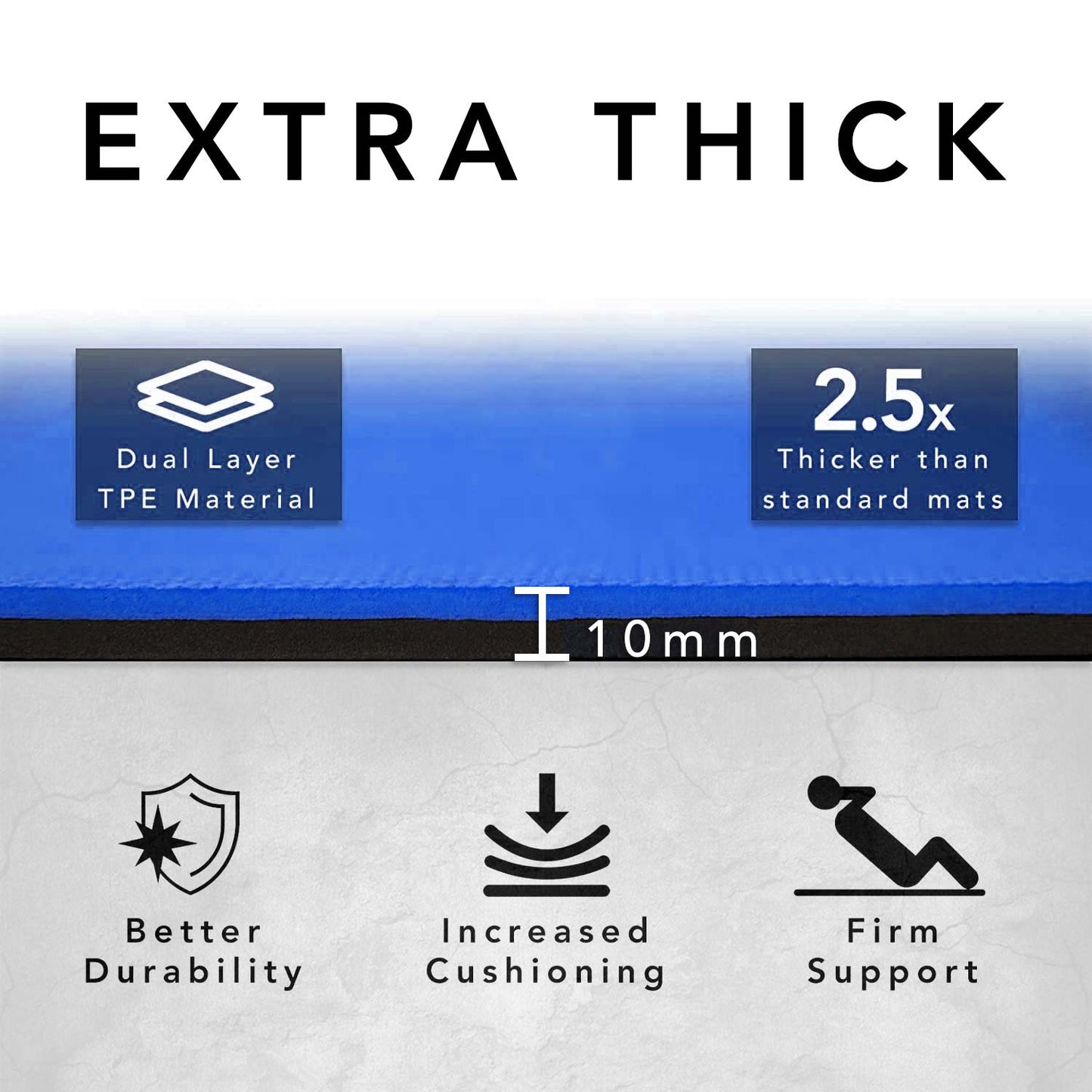 Large Exercise Mat - Extra Wide & Thick Yoga Mat - Karma - Fitness.co.uk