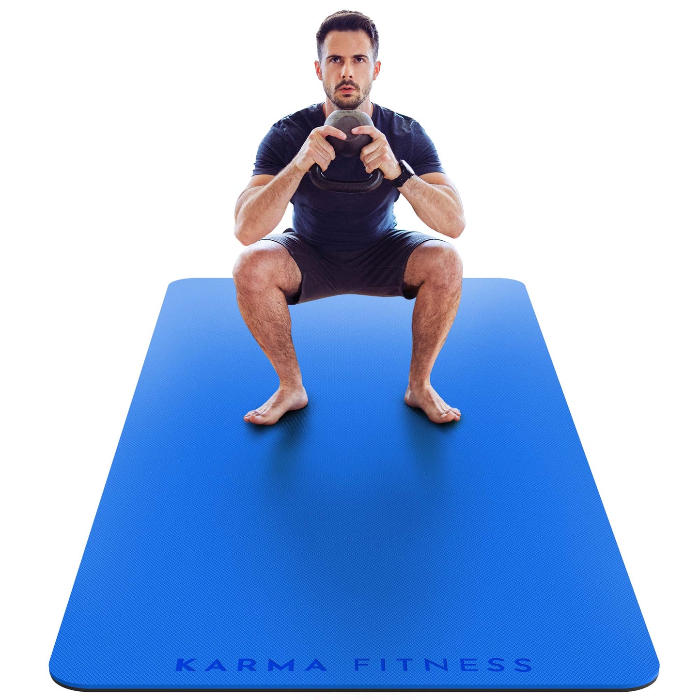 Large Exercise Mat - Extra Wide & Thick Yoga Mat - Karma - Fitness.co.uk