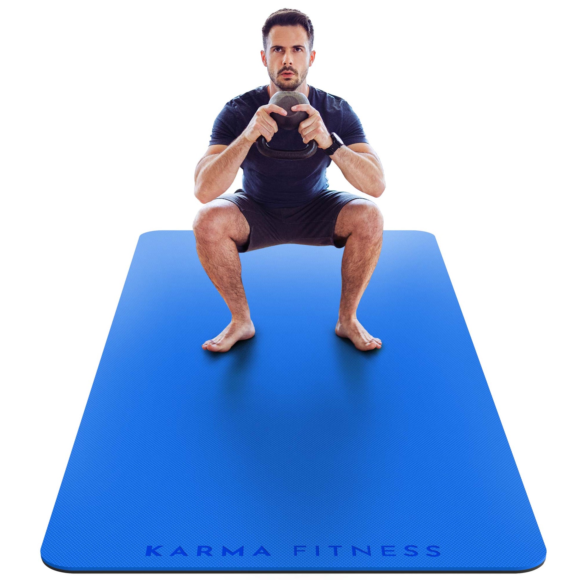 Large Exercise Mat - Extra Wide & Thick Yoga Mat - Karma - Fitness.co.uk