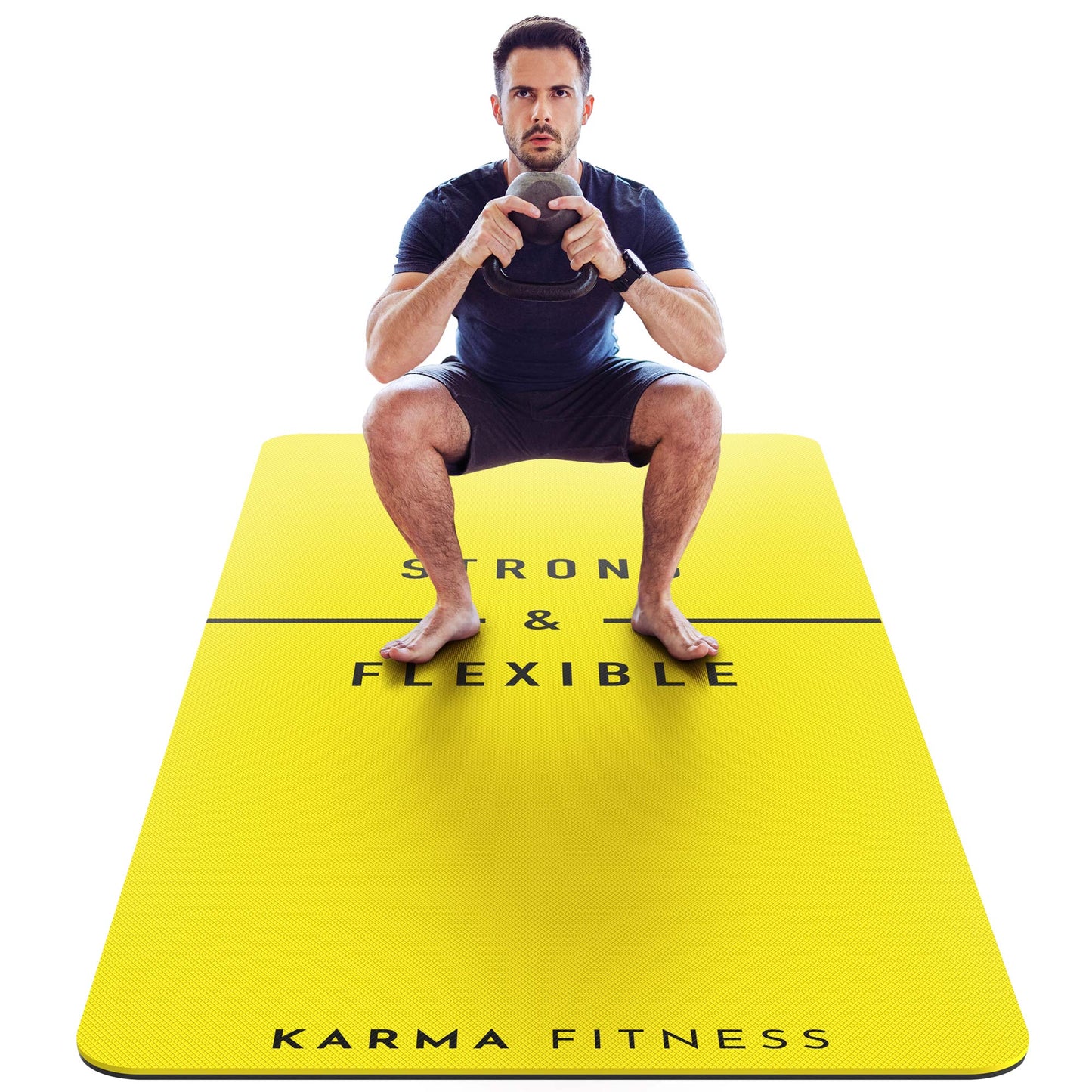 Large Exercise Mat - Extra Wide & Thick Yoga Mat - Karma - Fitness.co.uk