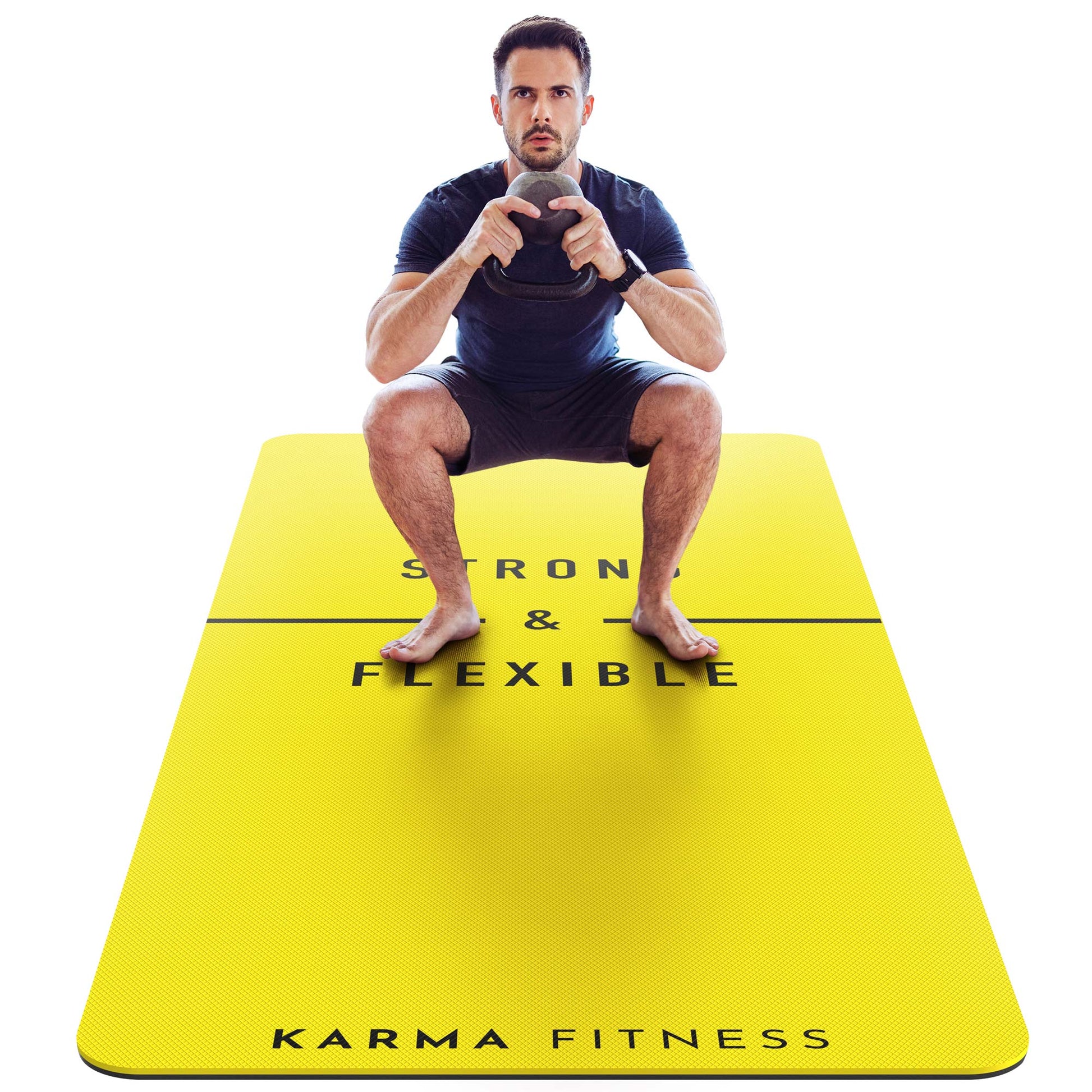 Large Exercise Mat - Extra Wide & Thick Yoga Mat - Karma - Fitness.co.uk