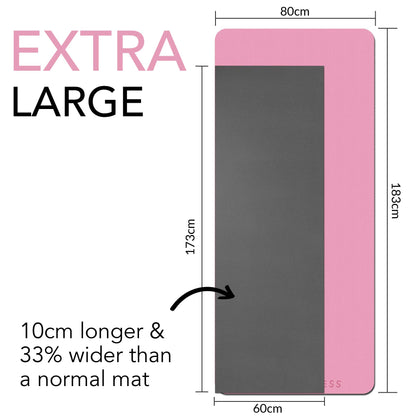 Large Exercise Mat - Extra Wide & Thick Yoga Mat - Karma - Fitness.co.uk