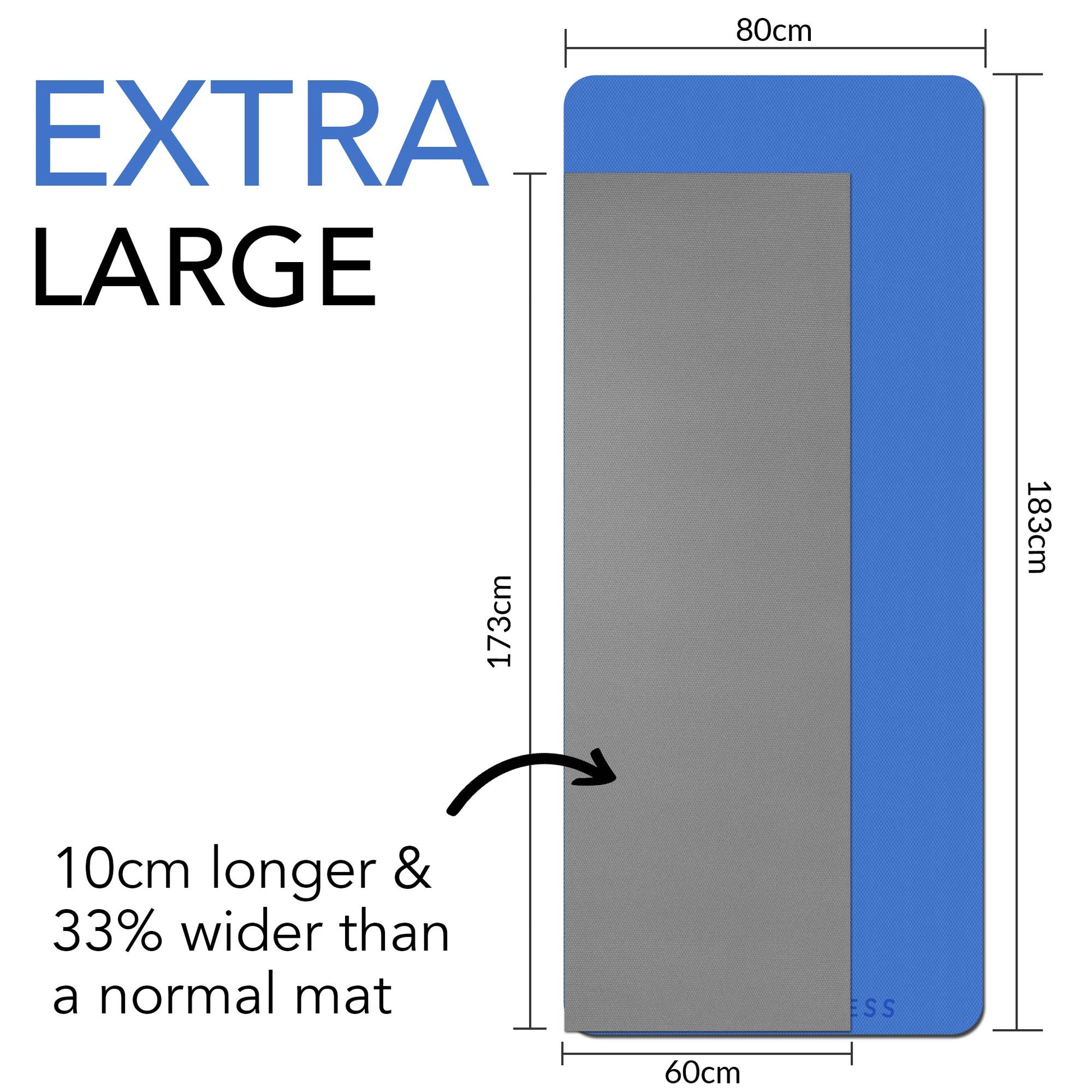 Large Exercise Mat - Extra Wide & Thick Yoga Mat - Karma - Fitness.co.uk