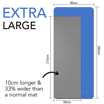 Large Exercise Mat - Extra Wide & Thick Yoga Mat - Karma - Fitness.co.uk